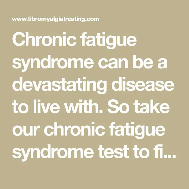 Chronic Fatigue Syndrome Test