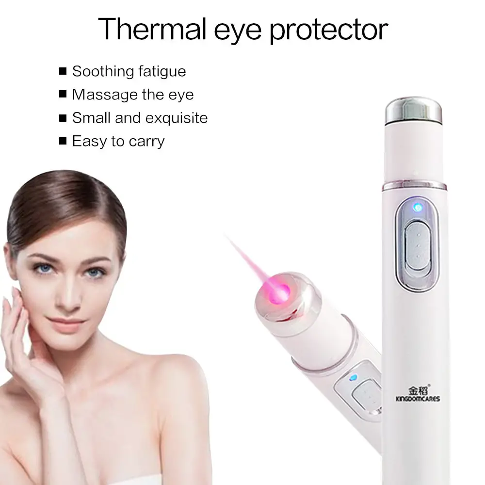 Medical Red Light Laser Therapy Pen Micro Electric Thermal Eye Massager ...