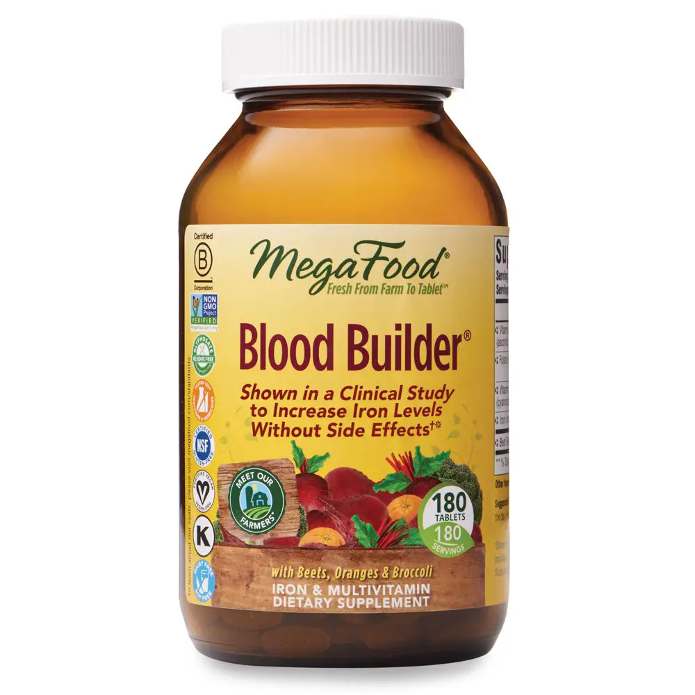 MegaFood, Blood Builder, Iron Supplement, Support Energy and Combat ...