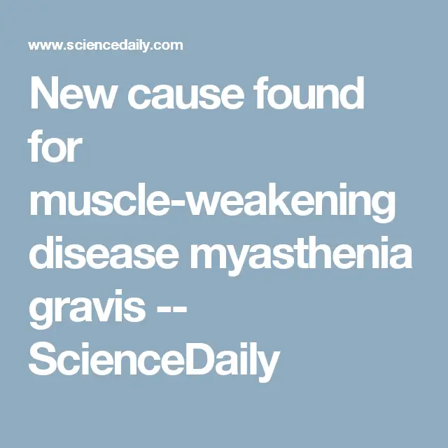 New cause found for muscle