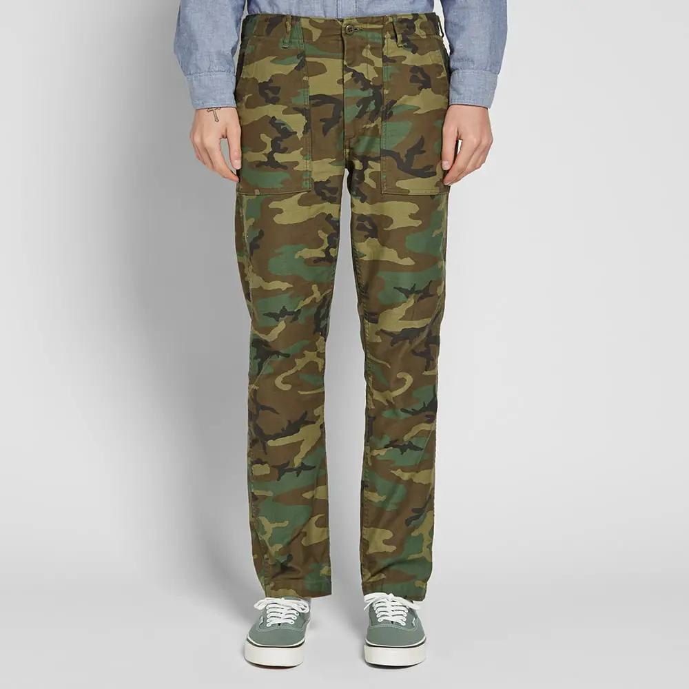orSlow Slim Fit US Army Fatigue Pant Woodland Camo
