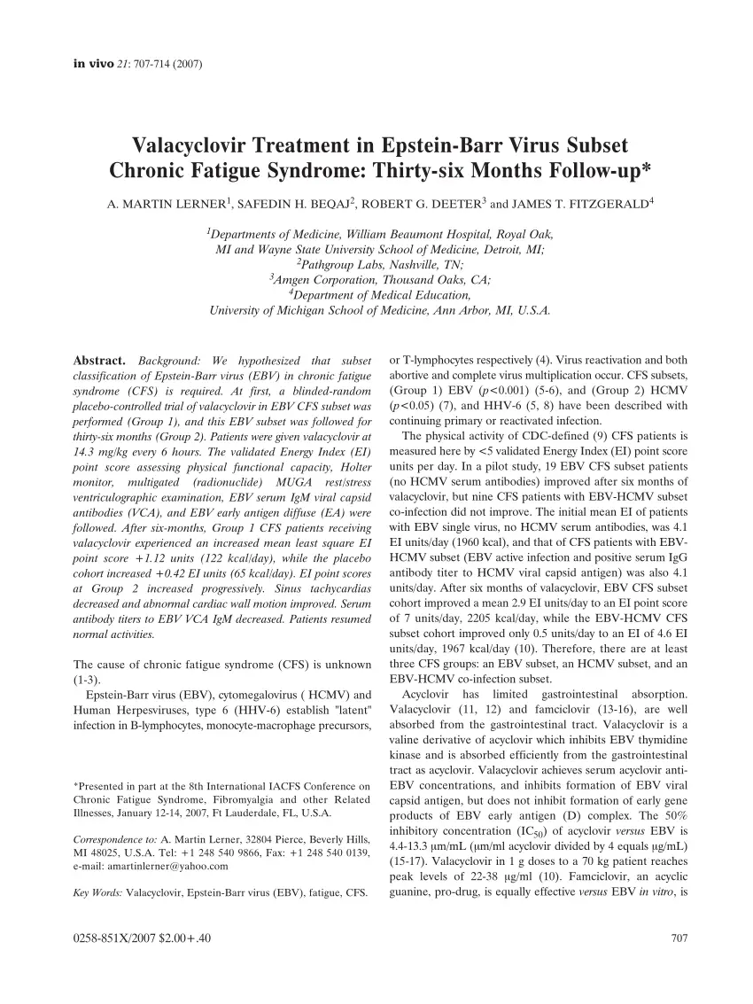 (PDF) Valacyclovir treatment in Epstein
