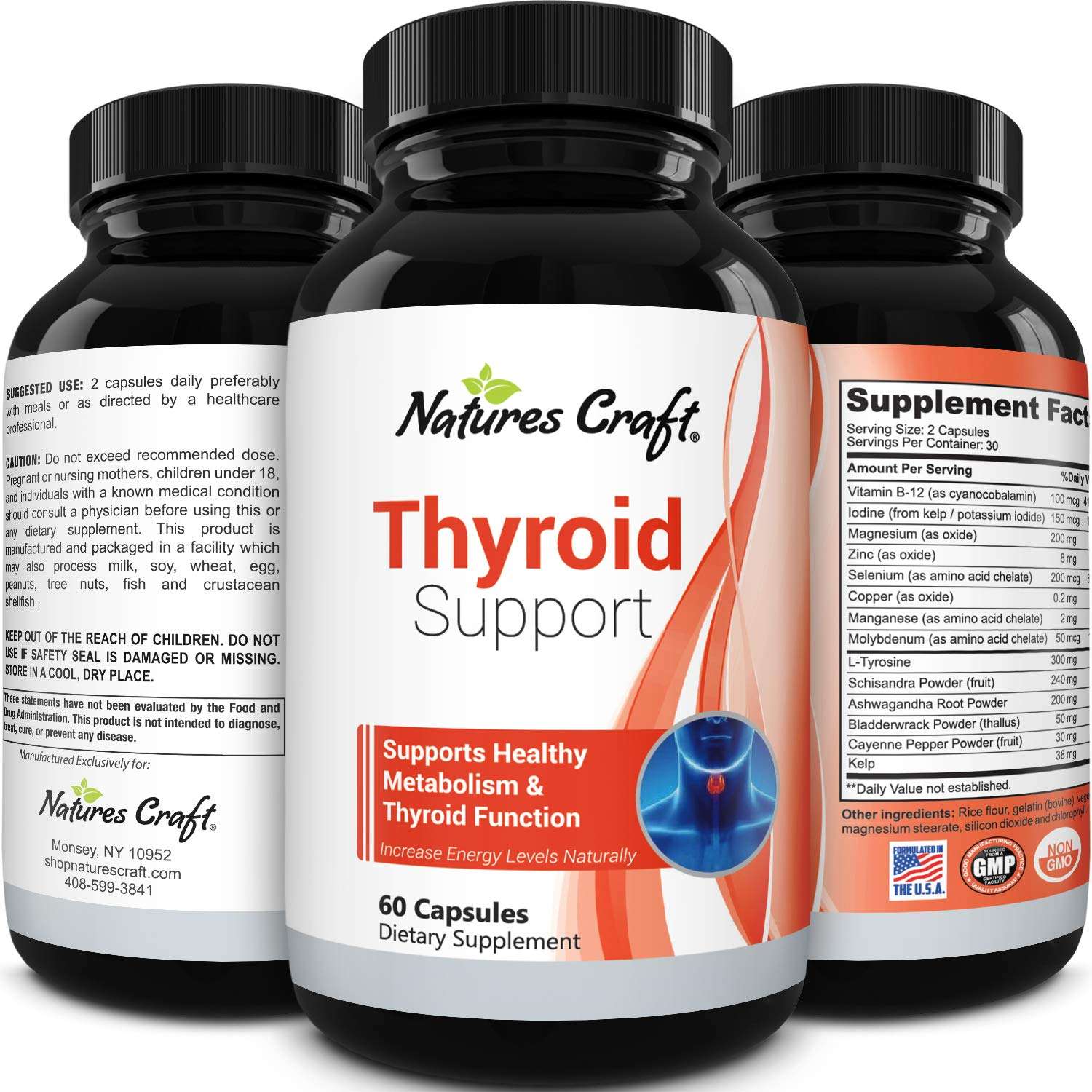 Pure Thyroid Support Supplement with Iodine